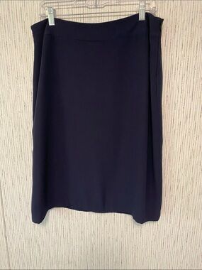 George Navy Blue Pencil Skirt – Classic Career Style Size 14